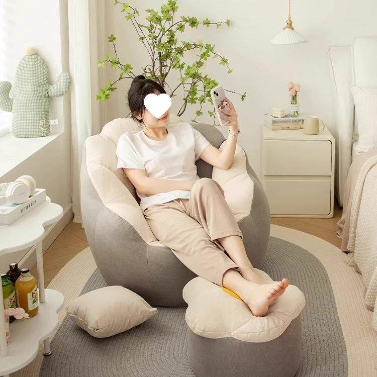 懒人沙红发睡可躺袋单人豆小沙发卧室可小型985阳台休闲椅网儿童