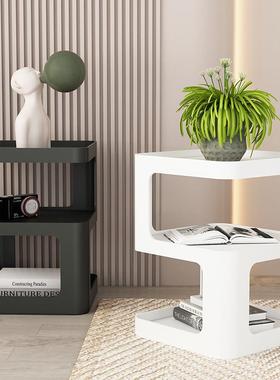 轻奢创意床头柜现简约客厅置沙边物柜物架简易卧室床EMW边柜储柜