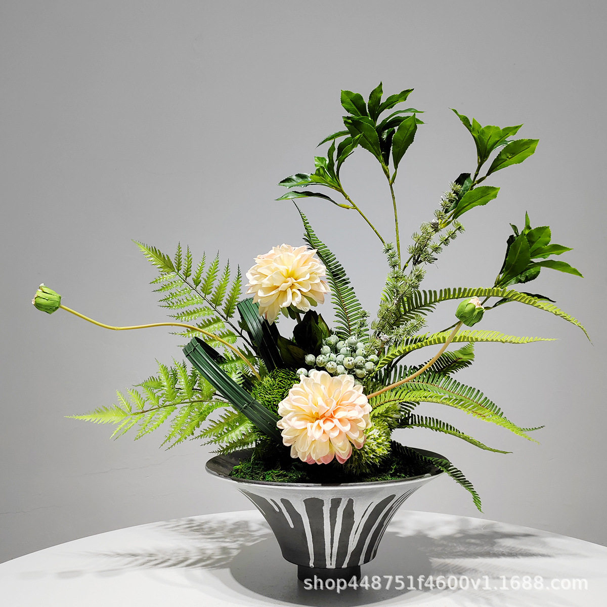新中式仿真绿植假花客厅玄关摆件