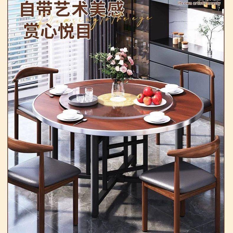 实木桌圆形大圆家用小户型吃饭无品牌/旋桌子桌转盘圆桌面板餐单
