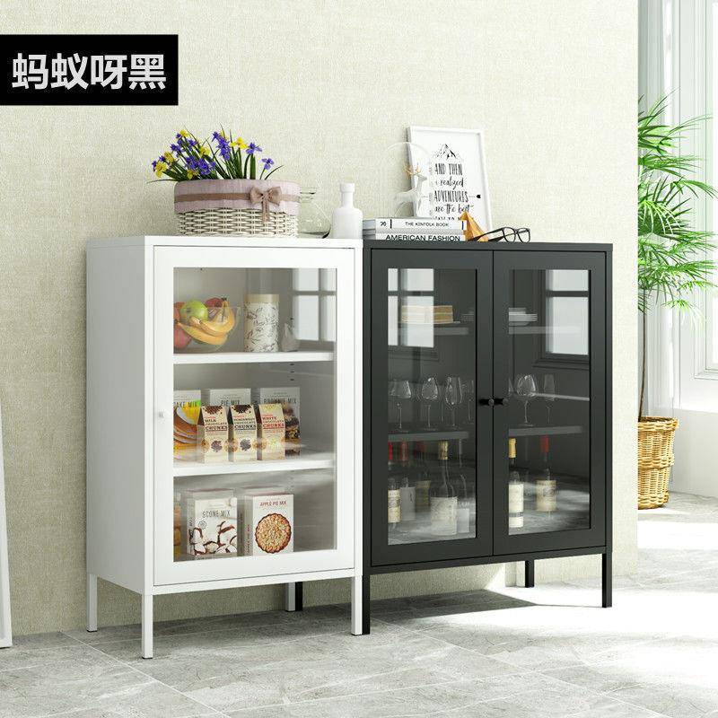 断码处理-餐ASJ边柜茶水柜酒柜铁玄关纳收置物厨房玻璃储艺柜物柜