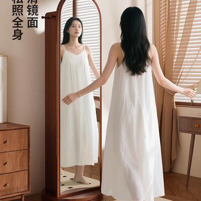 移转穿衣镜全身镜家用落DDR地卧室可动置物架书旋架一体挂衣试镜