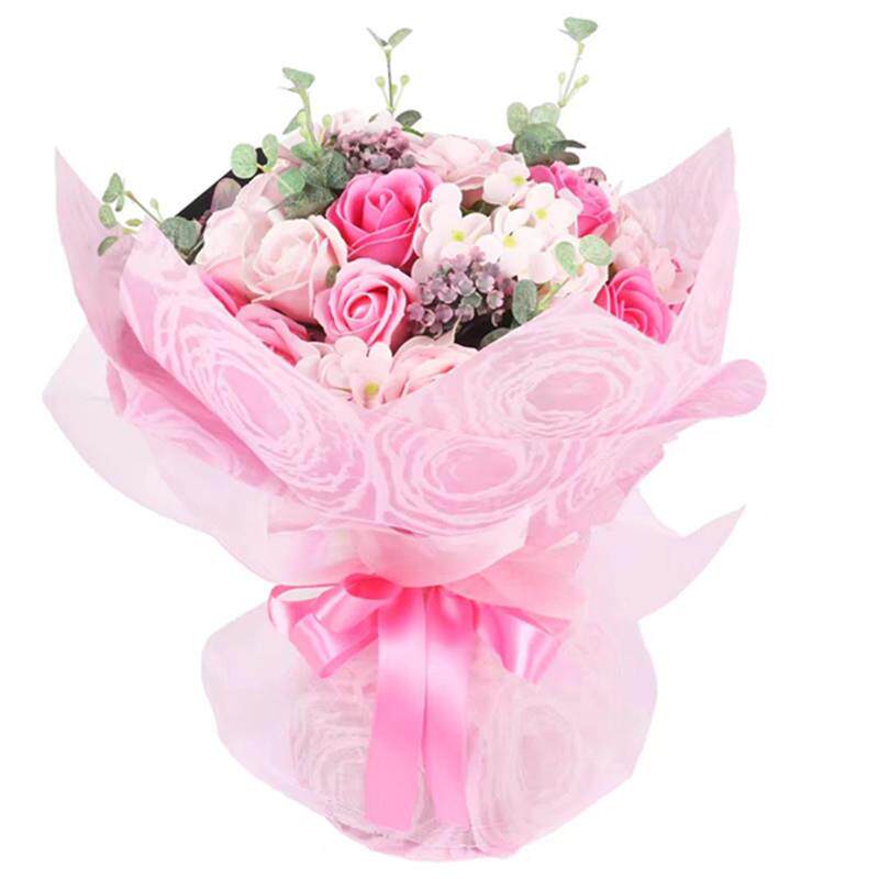 DSP888新款情人精节圆形花束瑰紫色大手捧玫花束香皂花玫花致款瑰