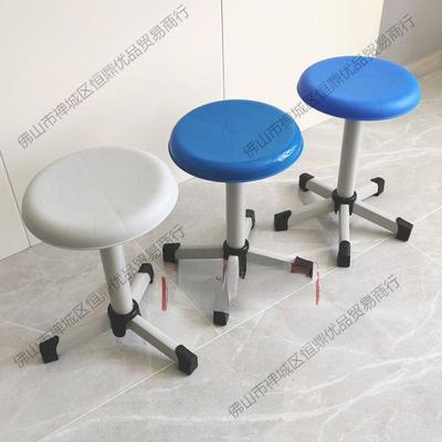 实验室升降凳三脚管圆凳吧车间办公凳台椅钢学校教理化生DPR室学