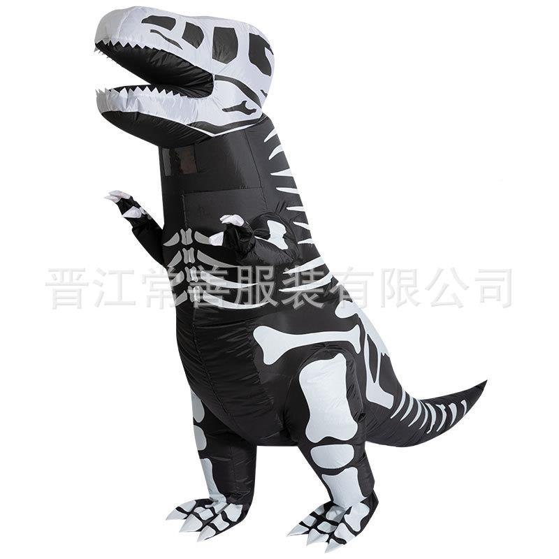 万圣节服装骷髅龙排骨充服年VQT会搞怪气恐龙衣成人服卡通人偶