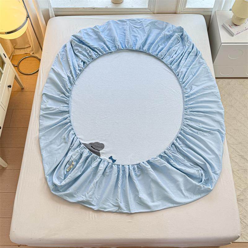 A卡类通毛巾绣全棉老粗布床笠夏季纯100棉单件床Jm罩1.m15.8米床