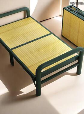 休凉床式实单午人木UBV板新款双人竹子硬板家床具竹床折叠床午睡