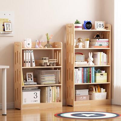 实木落书全松木地MCI家用置物架简易客厅儿童收w纳柜书架学校飘窗