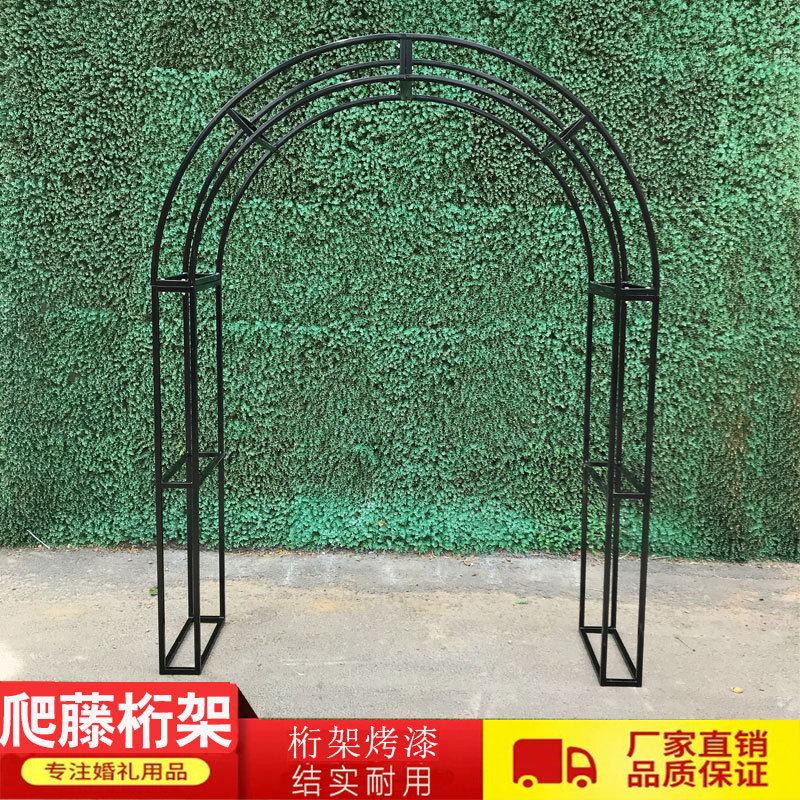 户外庭院拱门花架月季绿萝爬藤