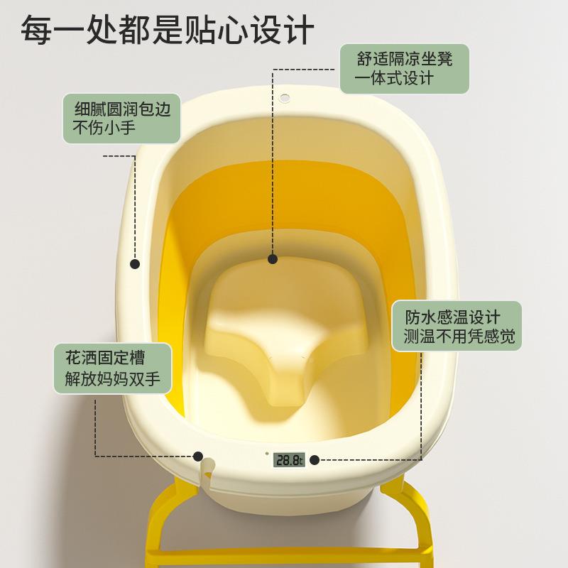 儿童折叠浴澡盆新5生儿洗桶超大MUL号浴盆-岁宝宝用品婴0儿泡澡沐
