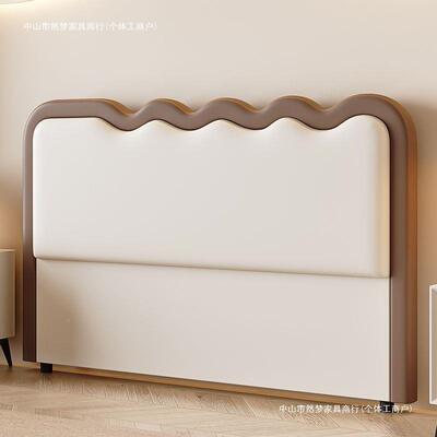 205新款法式涟漪波浪框超薄实木架构结落地一体轻奢床2头NAM软包