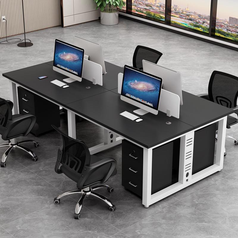 简约职员办公桌员工电脑桌办438公桌人椅组合2/46卡屏风工作/位座