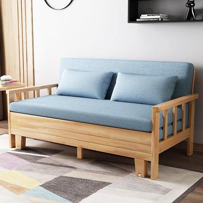 功简实木沙发床约家用小户伸型折叠MR0101#客厅多能两用办公阳台
