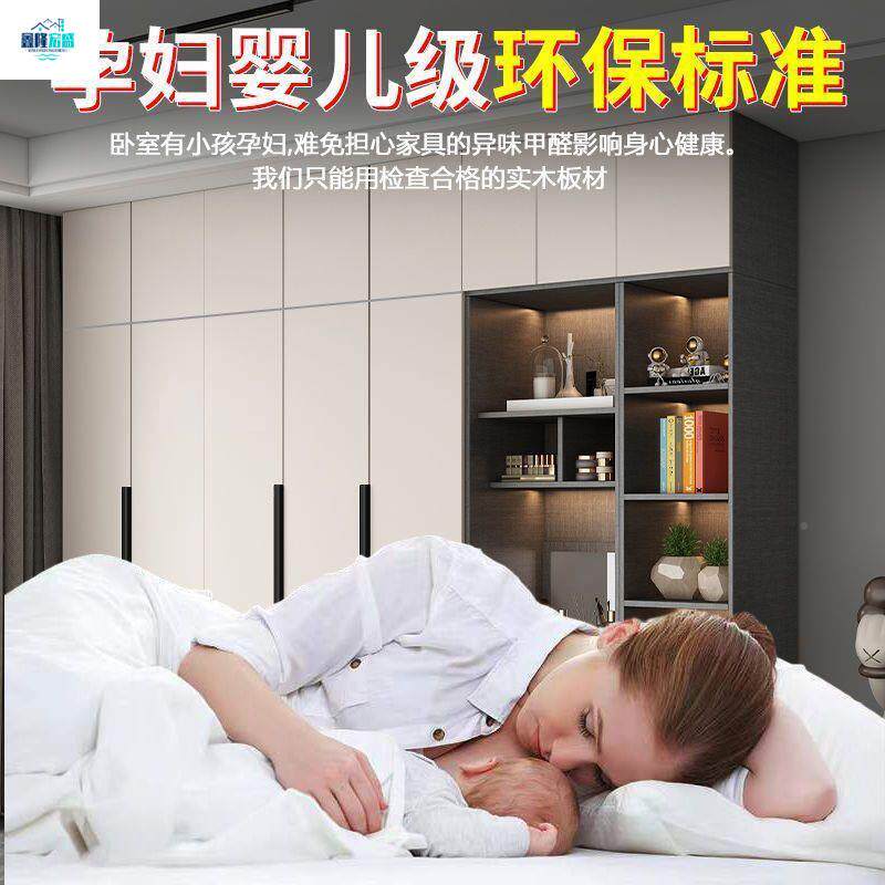 实木衣柜家用卧现简约代大衣XYY妆橱简易室组装柜子带梳台组合