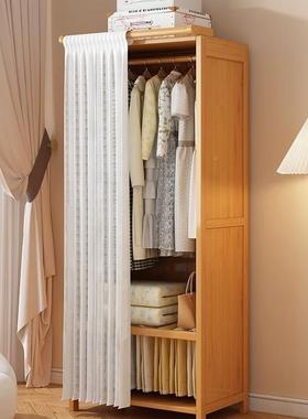 大容量简易楠竹衣OBD服柜卧子衣租房经济型室出家用储衣柜工厂直