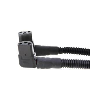 90度SOQ弯头品字公品字弯尾电源线型L左右头电脑箱机插头线