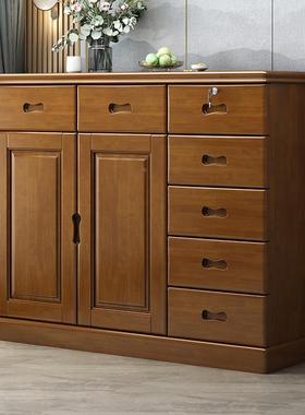 木中式五六斗柜OAH抽屉柜立柜客简约卧室储物厅床尾实柜斗橱收柜