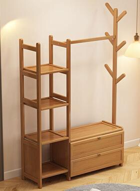 衣帽架落地立简易组装多功能置物架衣服房式间进门卧衣室家用WOM