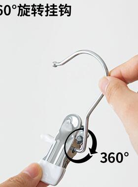 霜山晾袜衣子衣晾晒架家用阳台04P2RWF5衣柜多功能夹不锈钢带挂钩