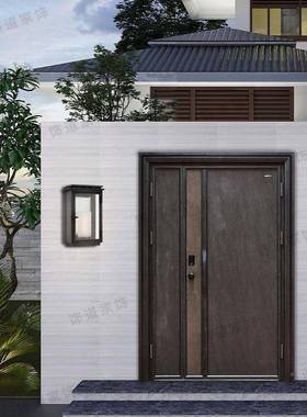 户外庭花院LLF灯装饰灯室外防水园别围入墙户大墅门黑色全铜玻璃