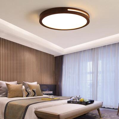新式led吸顶灯客厅国灯大气胡色中风简约实桃木卧83316室书房间中