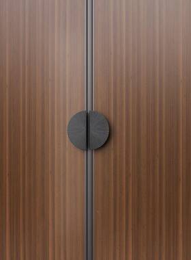 中门式大拉古手KIQ仿轻奢半圆形青古玻铜璃门拉手艺术射纹实木门