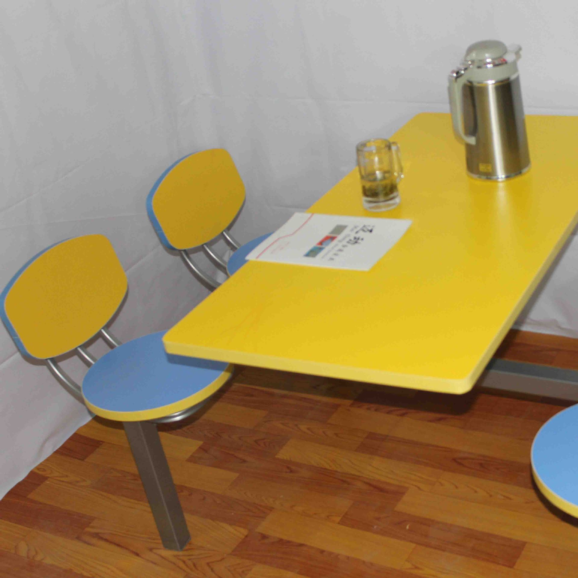 快餐店专用连体餐桌椅套装