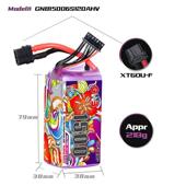 GNB高能100mAh6S模22.8V120CHV高压版 穿越PDM机航FP5V轻量化锂电