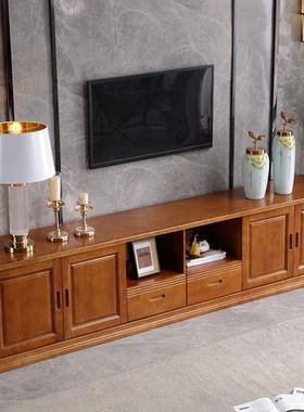 实木视柜.组合墙柜米客电厅HRP家用两米222.4米加高款收纳储物矮