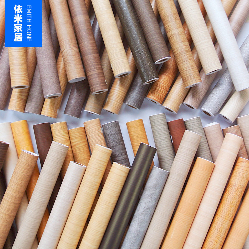 特厚PVC木纹自粘贴纸30米