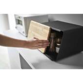 式 厨房桌面UJZ简约带量竹盖欧大容金属包面包盒铁皮桌面面箱储物