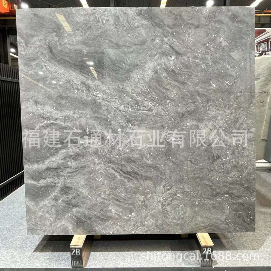 星际灰天然大理石踏步楼梯