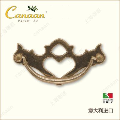 CaJBVnaan迦南原装意6大利口欧式古典抽进柜门铜拉屉手0308型号