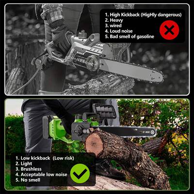 跨境新款锂电电锯家用锯树伐锯切木割锯提木头YZP手1寸大功率电2