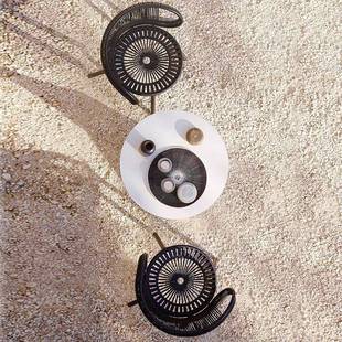 创意阳台休桌椅茶几组合别墅酒样店板间设计户师款 KEN外藤闲椅三