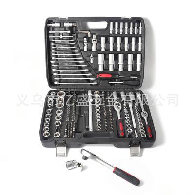 换哑光216PCS套筒汽YOU维修车喷工砂机械装组合具五金压批滑接杆