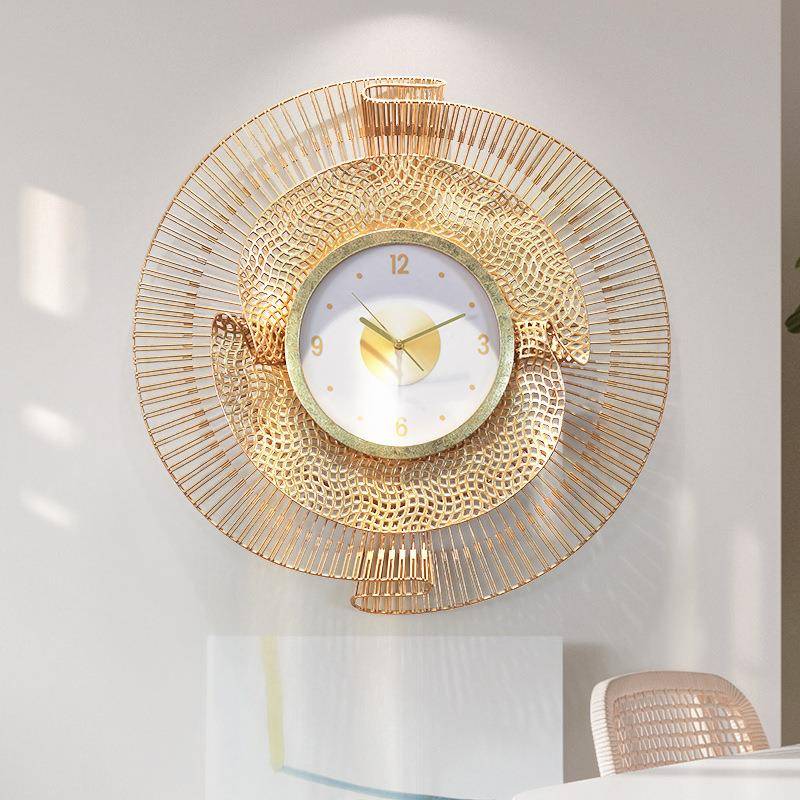 式奢轻高端22SWC090装饰挂钟创意现代时尚客厅厅墙法上钟表大气餐