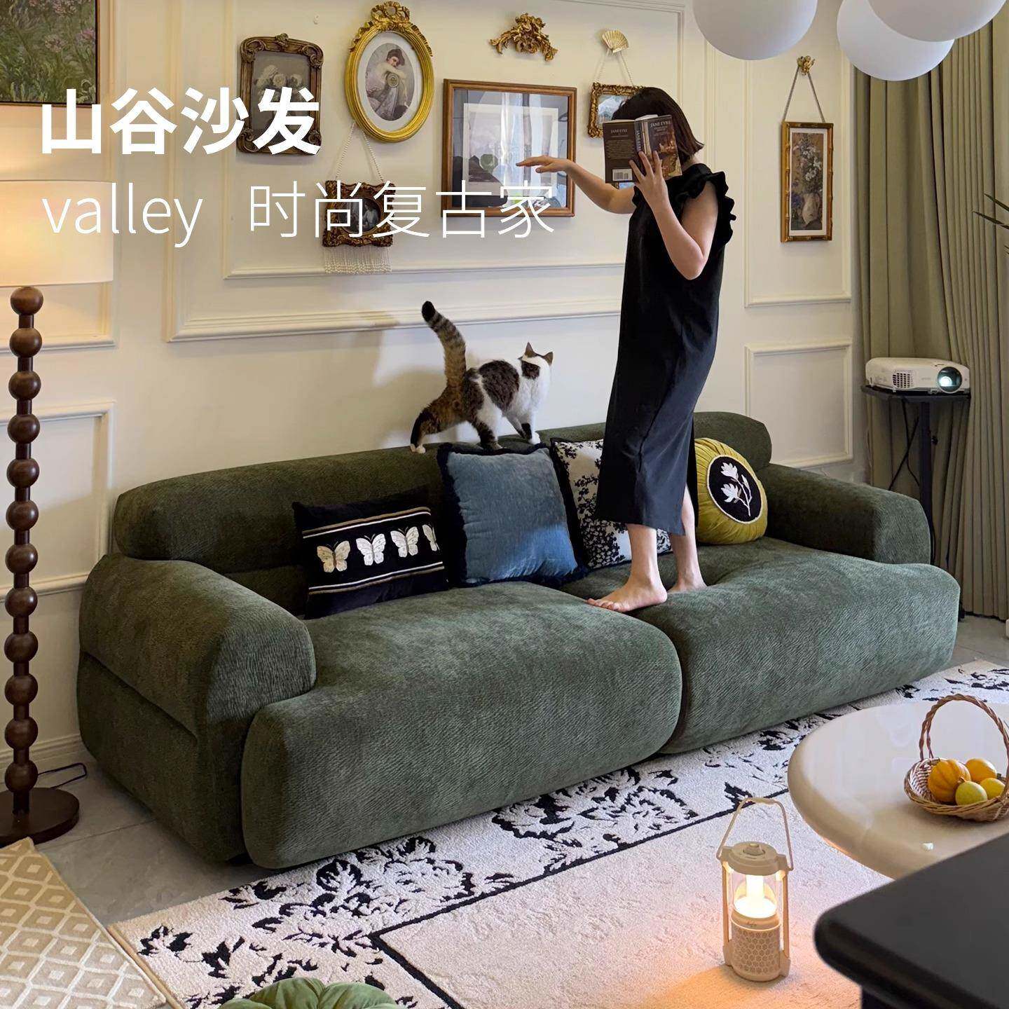宫玛/321Valle山谷法式复约古小户型沙发设计师y布艺沙现代简发客