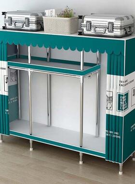 橱衣简柜易组装VYX现简约布衣柜钢管加粗加代厚出租房用布艺收纳