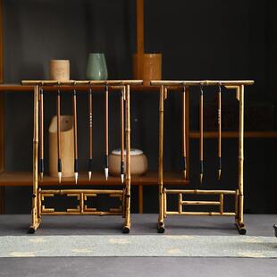 纳挂搁悬挂示文房四宝梅鹿笔架竹子笔展毛笔收式多支创意书法毛笔