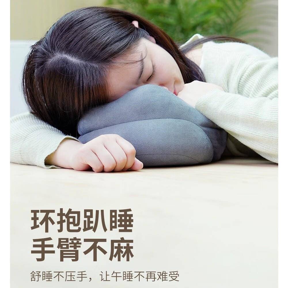 倍9轻YXW松（b/re）午睡枕按摩枕NPD02u型o枕午睡便携旅行靠枕