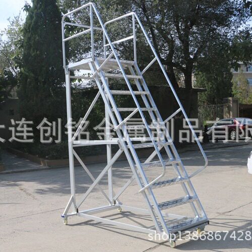 安全防护移动登高梯家用仓库货架库房平台梯子超市理货车上货梯凳