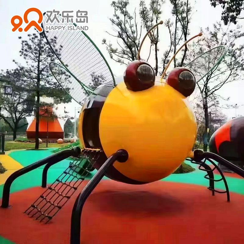 可定做蜜蜂滑梯幼儿园组合滑梯小区儿童乐园滑滑梯厂家规划设计