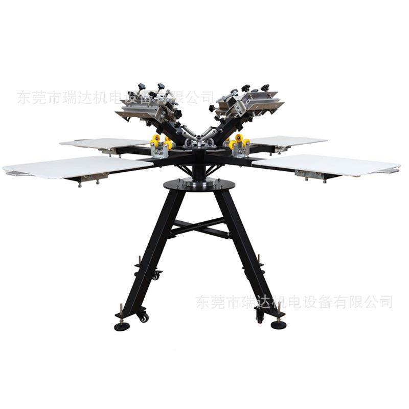 新色款布手动丝印机花机印4色NM无纺丝印机手动44工位丝印机