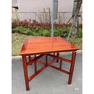 实胡四方桌桃木色八仙桌农仿古拆老式折叠卸原木正方形中式餐桌祭