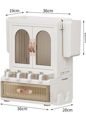 带门厨房调面料置物架多功能台调料收架多层纳架子防尘调味料TI-0