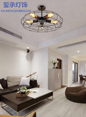 美式乡村Lof复餐古工风多头吸业顶灯创意tXC62314厅卧室过道电风