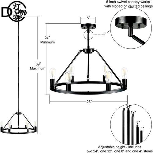 FBA美式村铁艺复古吊灯中岛台岛餐厅吧厨乡房酒店DK8125工程灯具