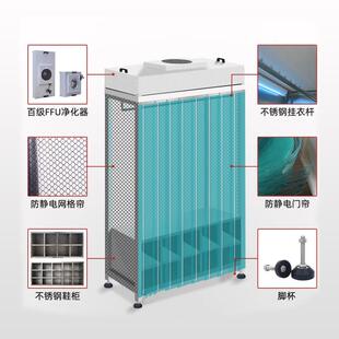 无尘车CX 间F不FU锈钢洁净衣柜洁净化室3尘04无衣柜净车间储 FFUG