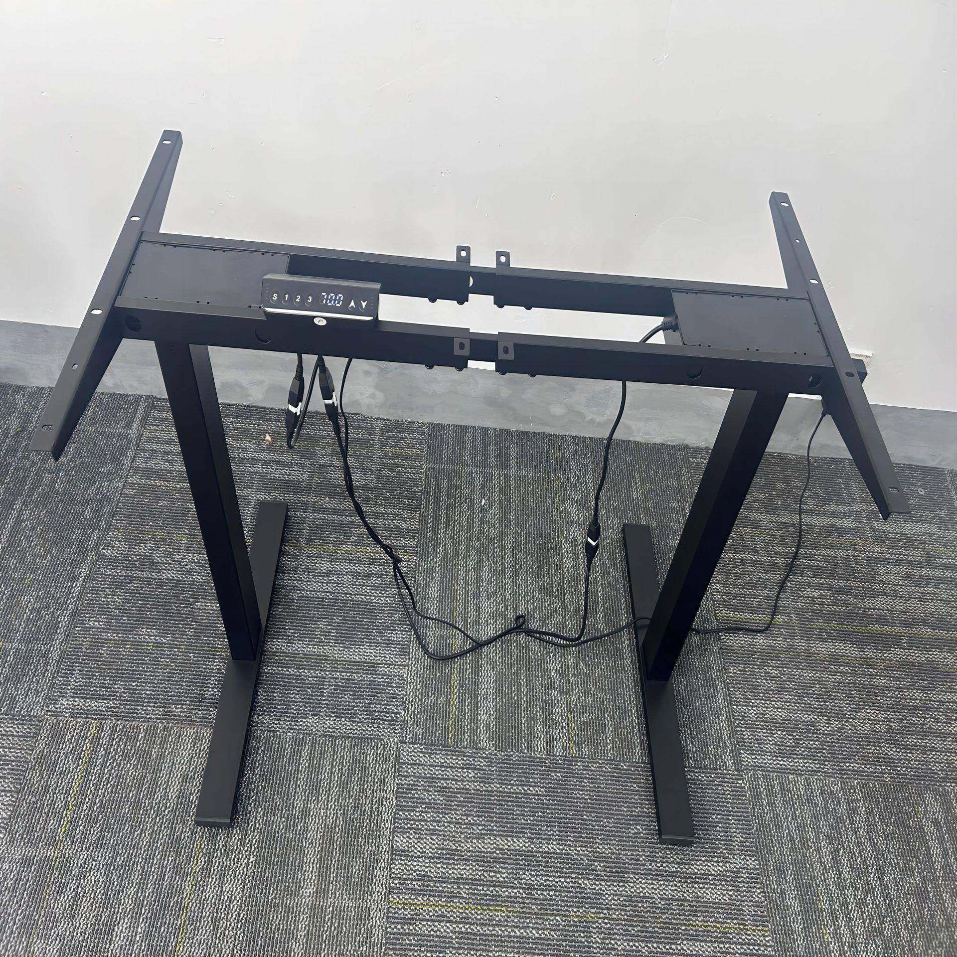 电动升降可桌智36856能两节正电机伸双缩装调节框架